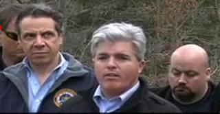 County Executive Bellone and Gov. Cuomo discuss the brush fires with the media